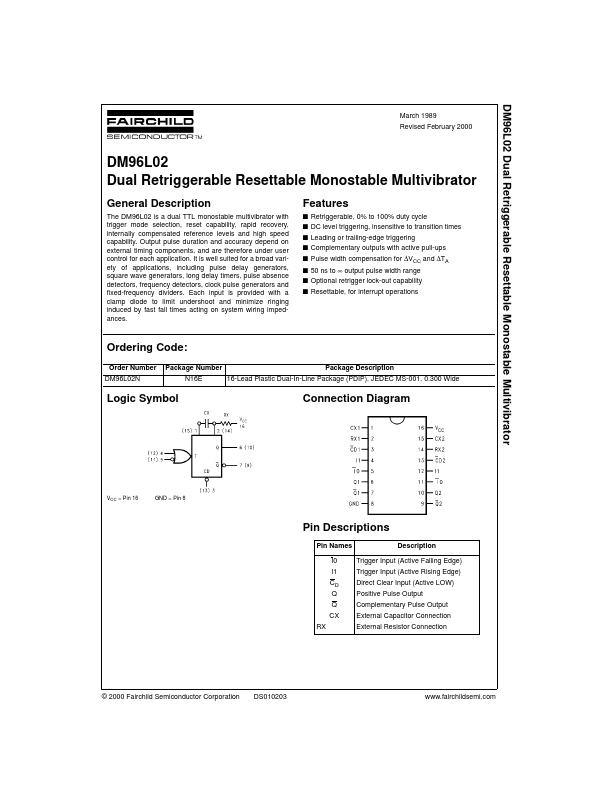 DM96L02 Fairchild Semiconductor