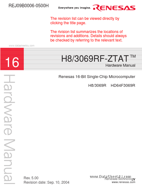 HD64F3069RF Renesas Technology