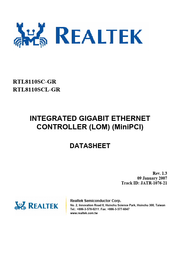RTL8110SC-GR Realtek Microelectronics