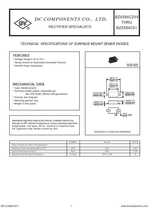 BZX584C10 DC COMPONENTS