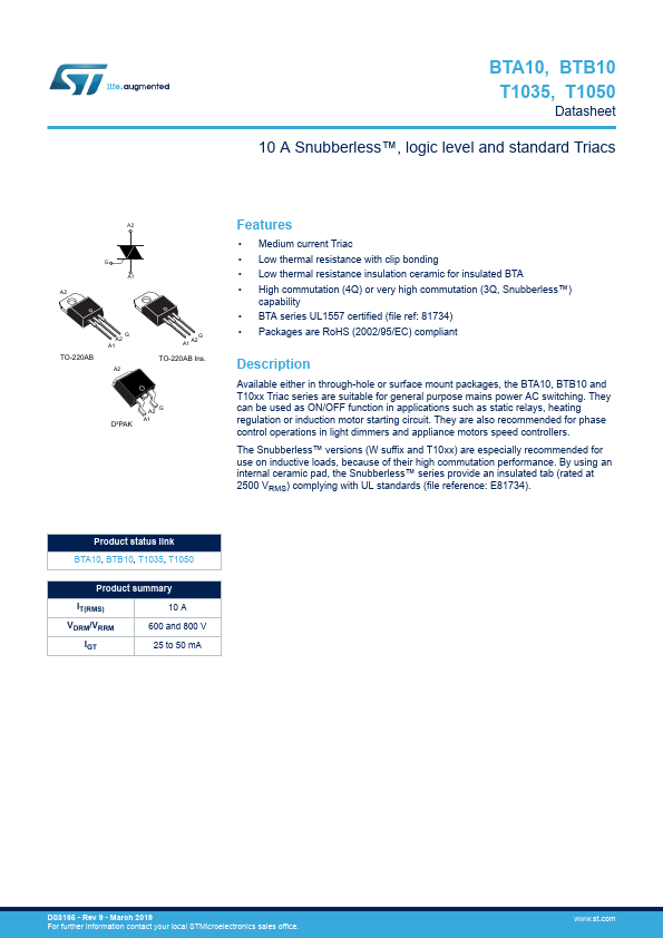 T1035-6G STMicroelectronics