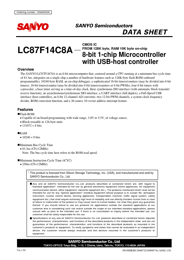 LC87F14C8A