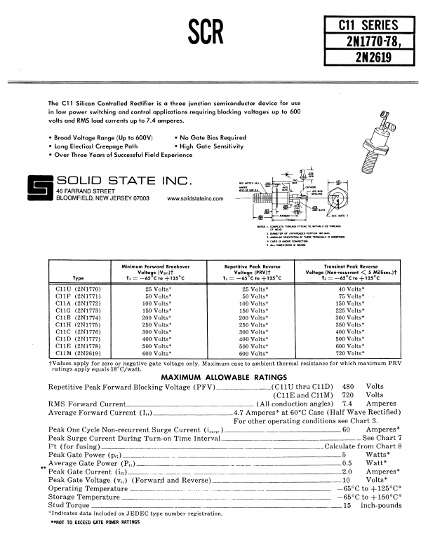 2N1778 Solid State