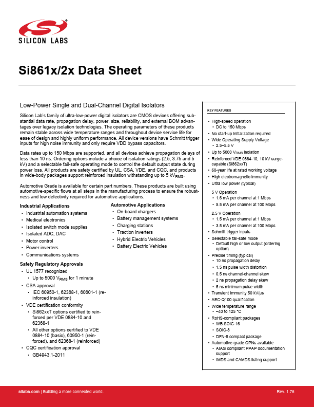 Si8630AB-B-IS Silicon Laboratories