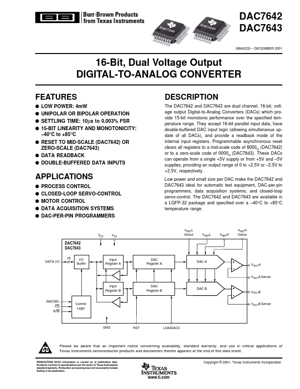 DAC7643 Burr-Brown