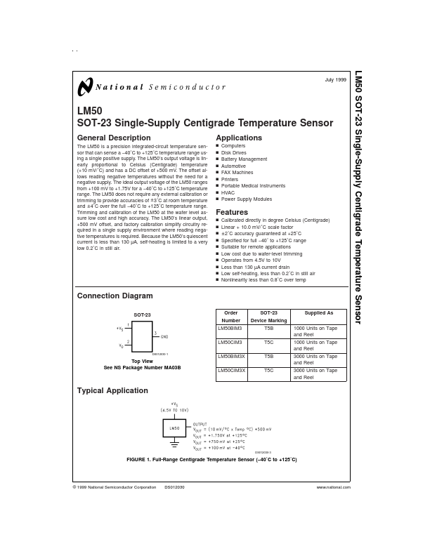 LM50BIM3 National Semiconductor