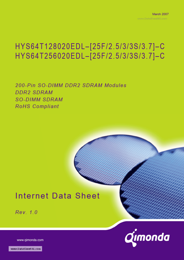 <?=HYS64T128020EDL-2.5-C?> डेटा पत्रक पीडीएफ