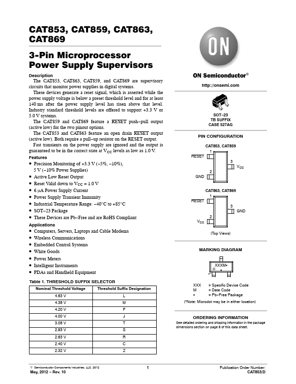 CAT859 ON Semiconductor