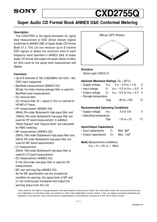 <?=CXD2755Q?> डेटा पत्रक पीडीएफ