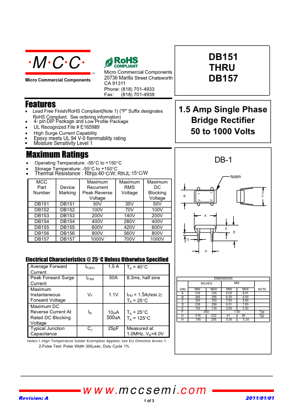 DB151 MCC