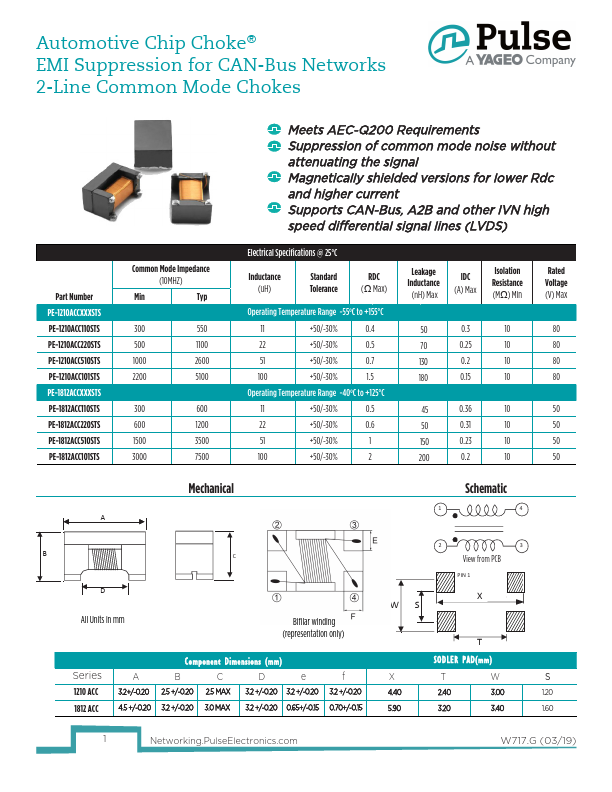 PE-1210ACC110STS Pulse