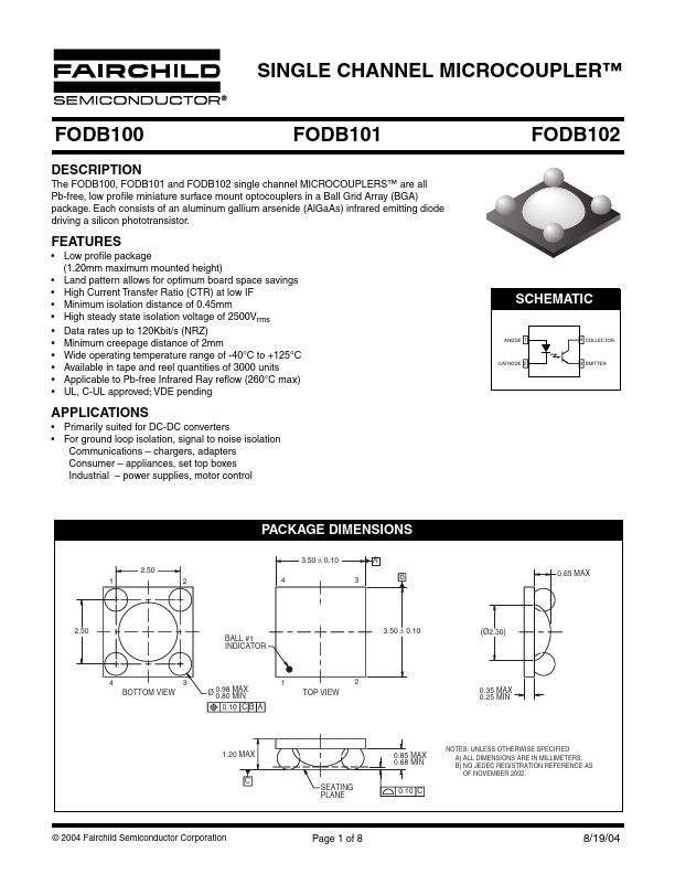 FODB102 Fairchild Semiconductor