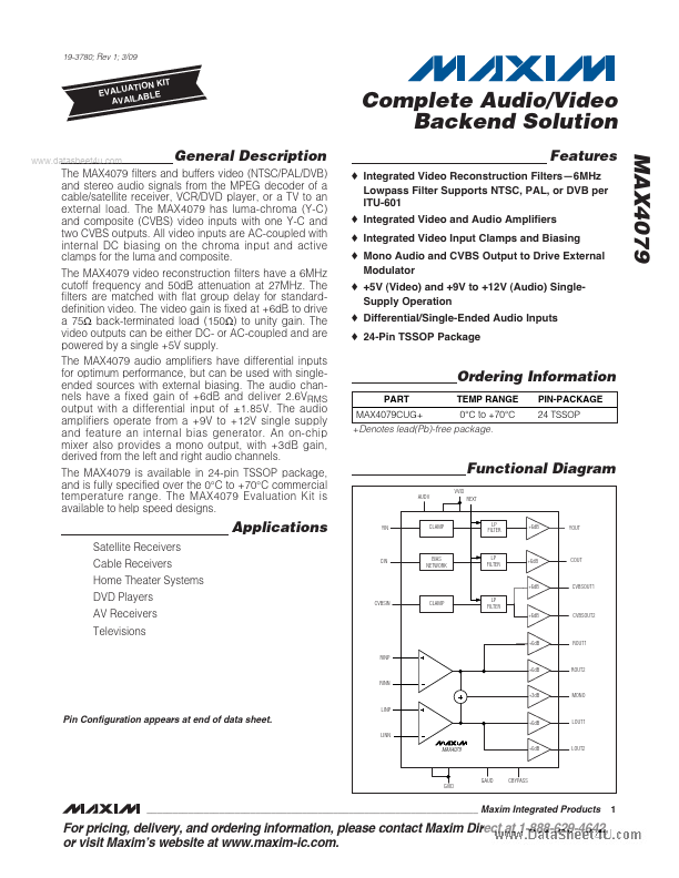 MAX4079 Maxim Integrated Products