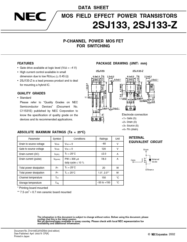 2SJ133-Z NEC