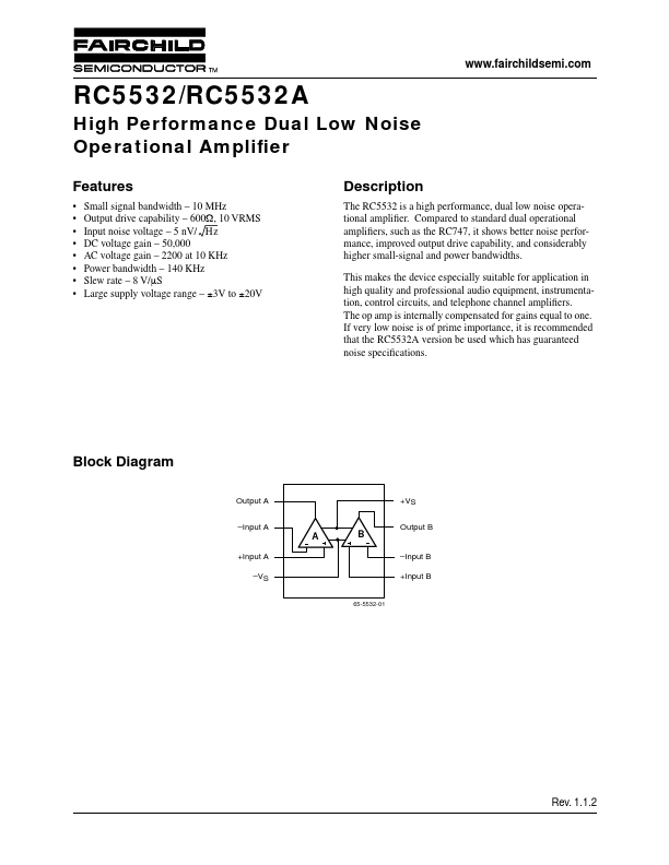 RC5532AD Fairchild Semiconductor