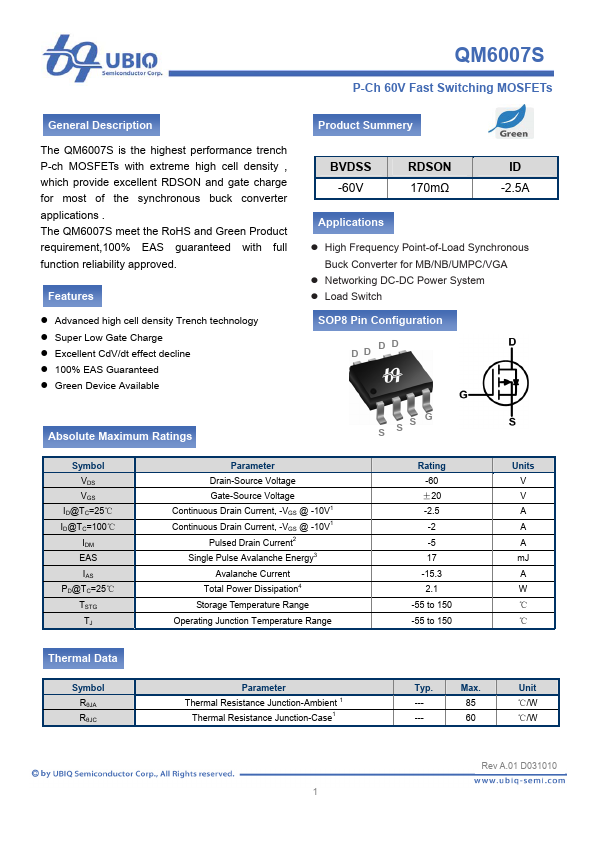 <?=QM6007S?> डेटा पत्रक पीडीएफ