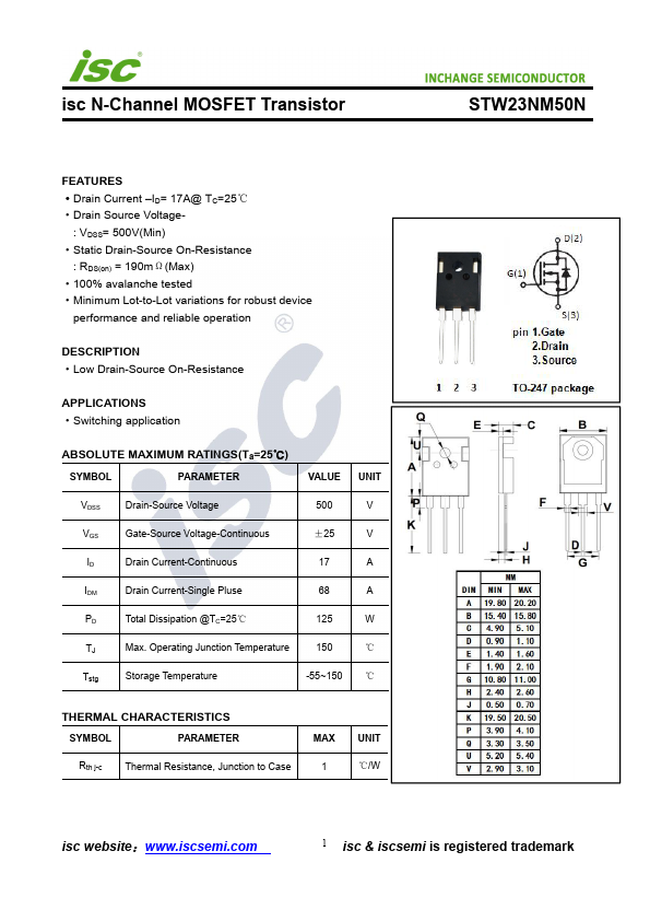 STW23NM50N