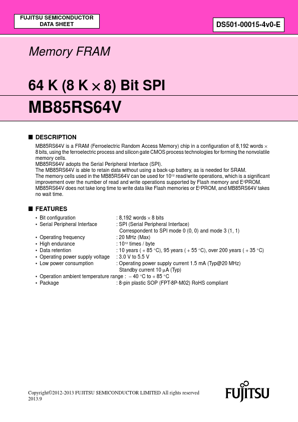 MB85RS64V Fujitsu