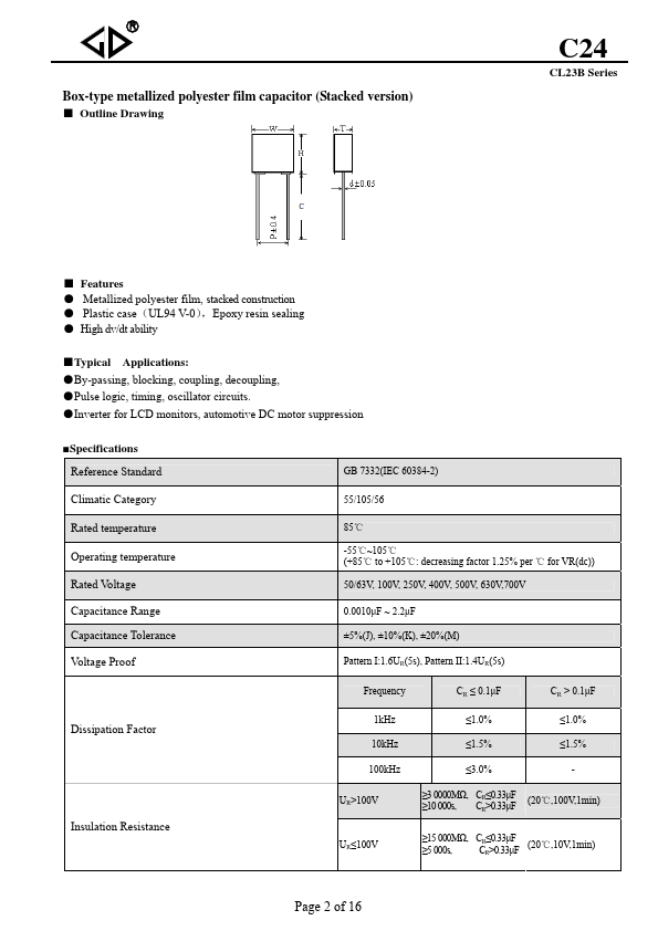 C241J155 Xiamen Faratronic