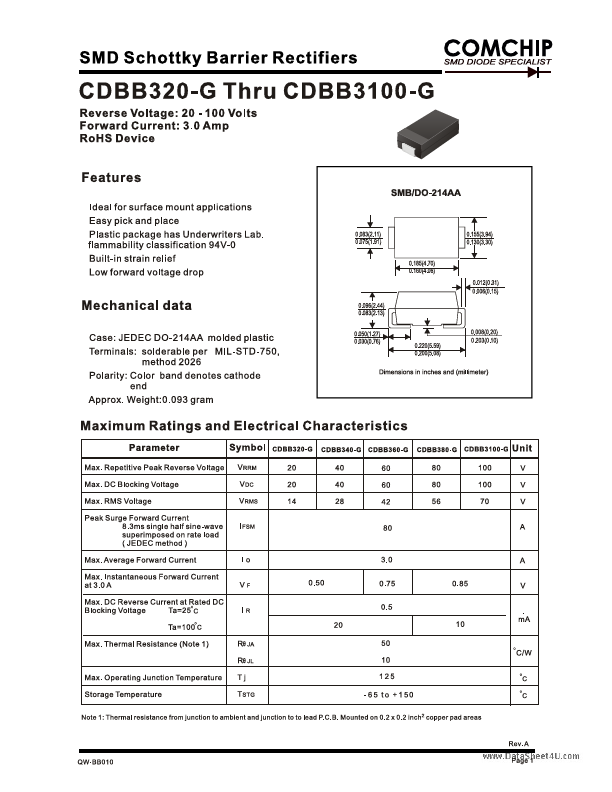 CDBB3100-G Comchip Technology