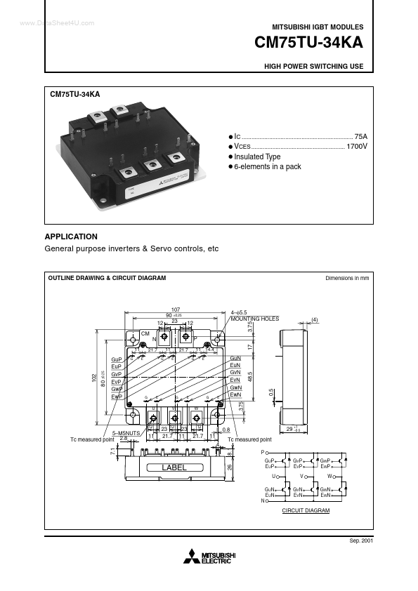 CM75TU-34KA Mitsubishi Electric