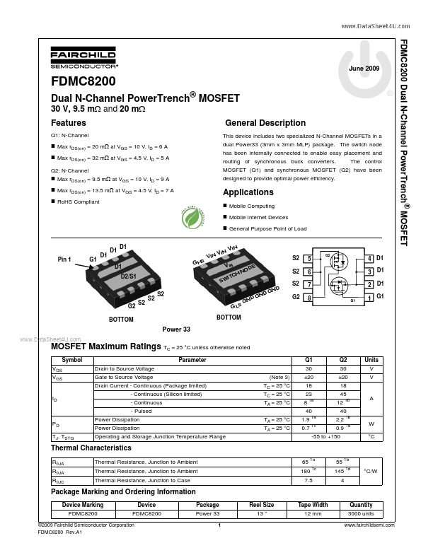 <?=FDMC8200?> डेटा पत्रक पीडीएफ