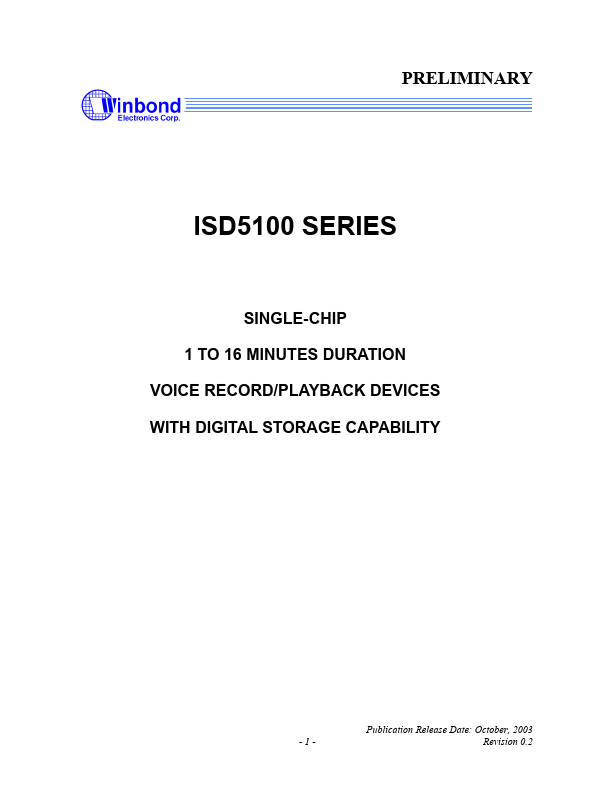 ISD5102 Winbond
