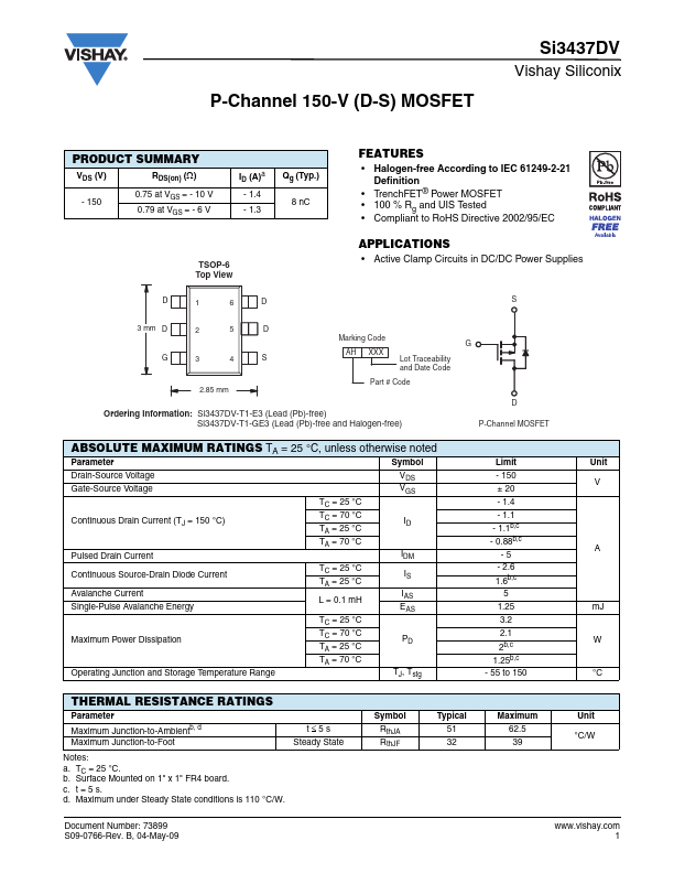 <?=Si3437DV?> डेटा पत्रक पीडीएफ