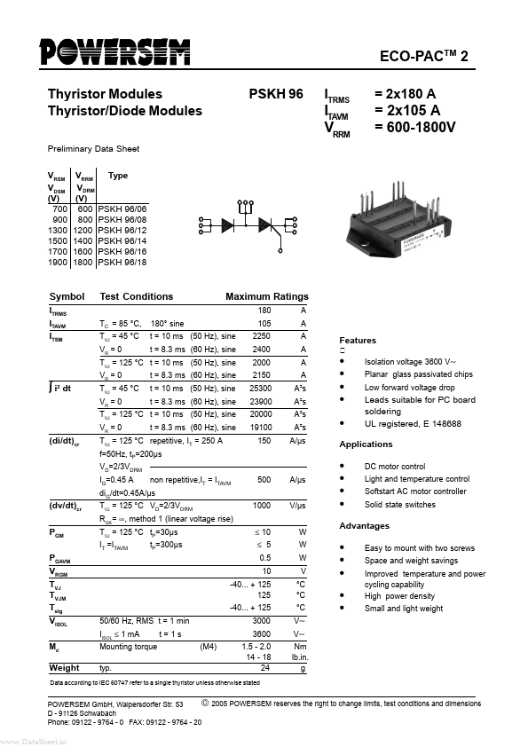 <?=PSKT96?> डेटा पत्रक पीडीएफ