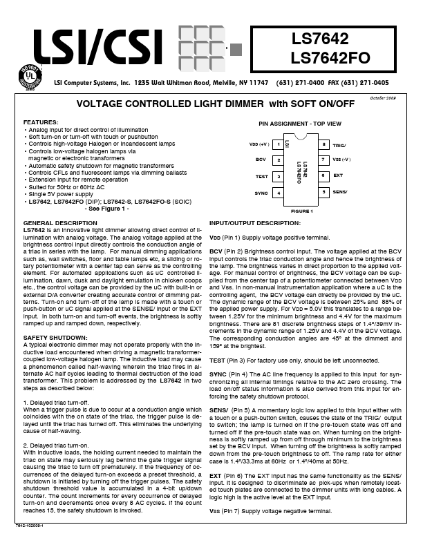 <?=LS7642?> डेटा पत्रक पीडीएफ