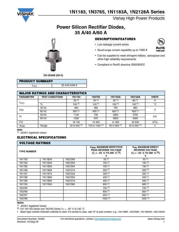 1N1183A Vishay
