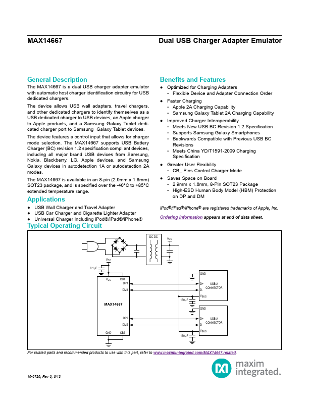 MAX14667 Maxim Integrated