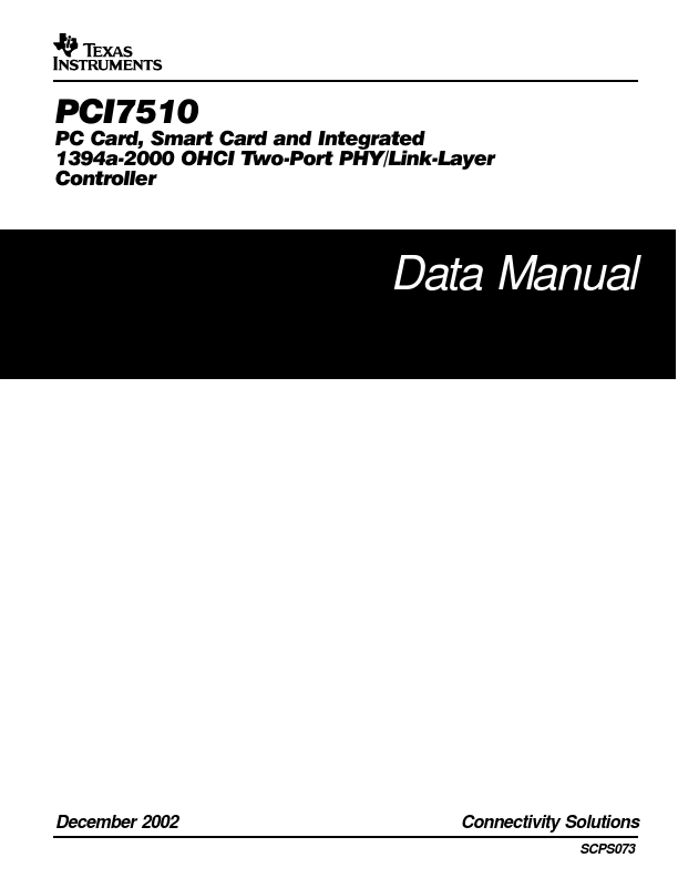 <?=PCI7510?> डेटा पत्रक पीडीएफ