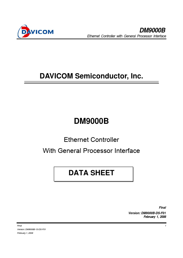 DM9000B DAVICOM