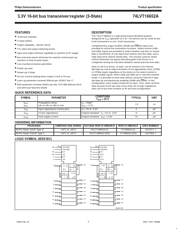 74LVT16652A