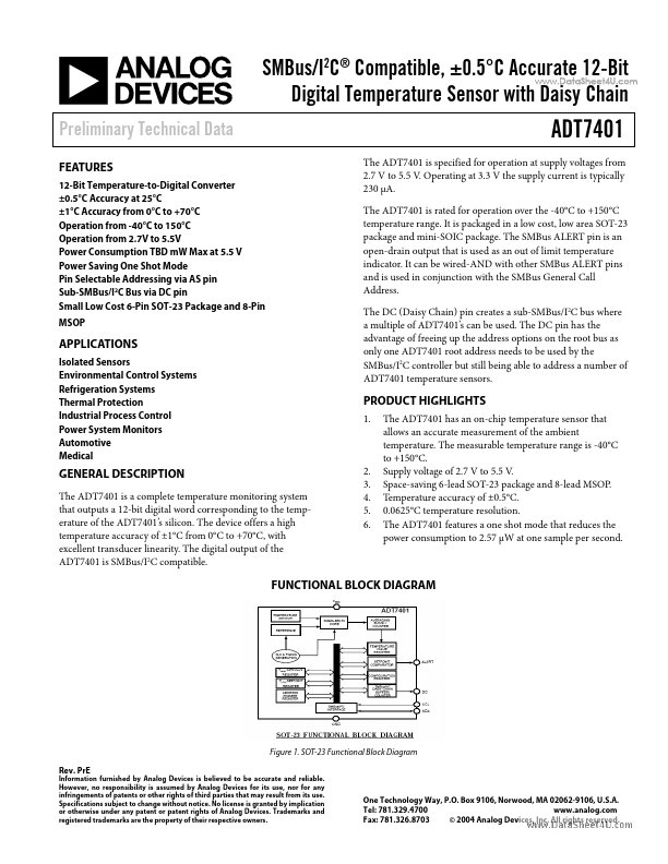 ADT7401 Analog Devices