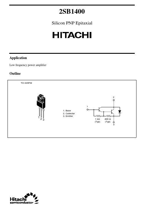 2SB1400 Hitachi Semiconductor