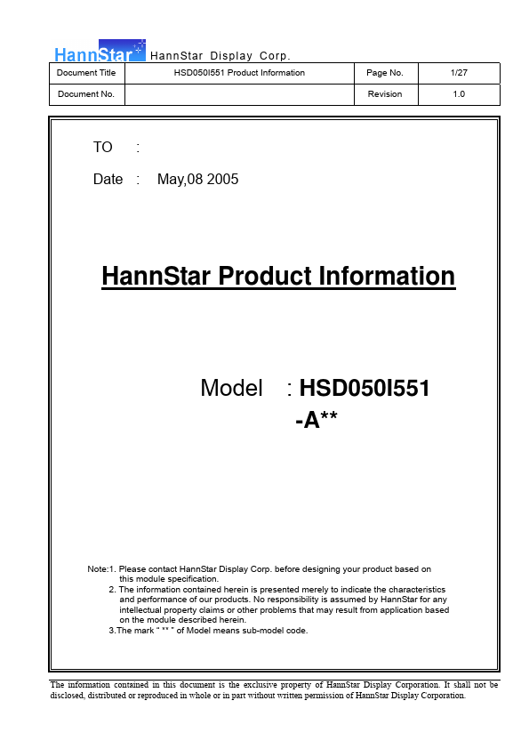 HSD050I551-A