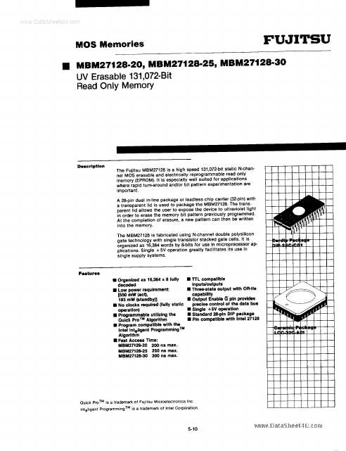 MBM27128-25 Fujitsu