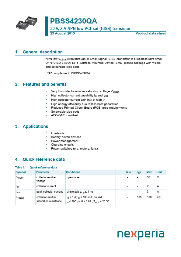 PBSS4230QA