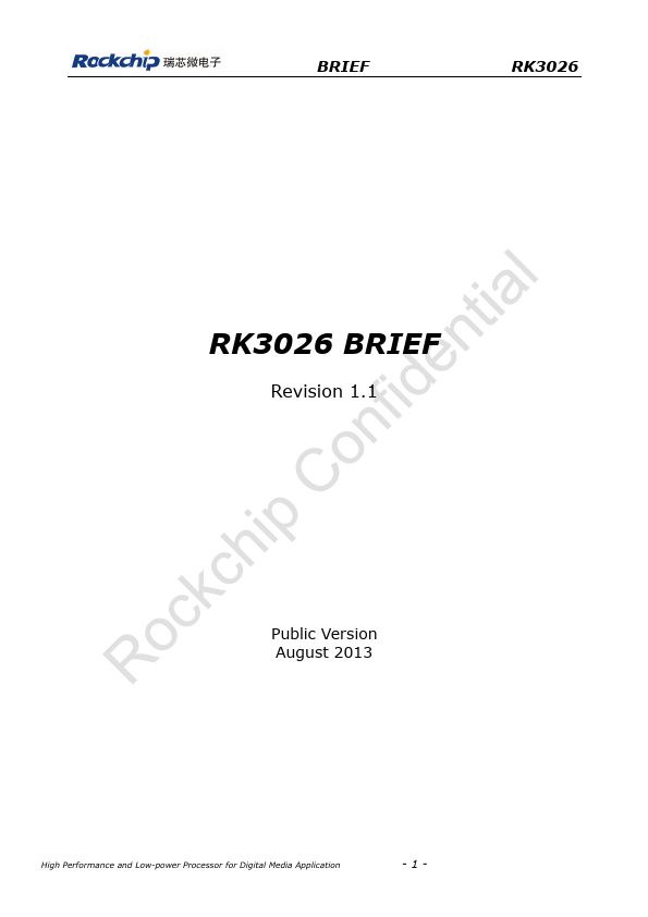 RK3026 Rockchip