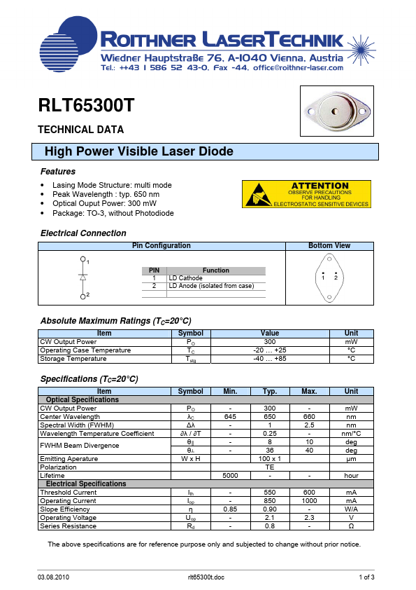 RLT65300T Roithner