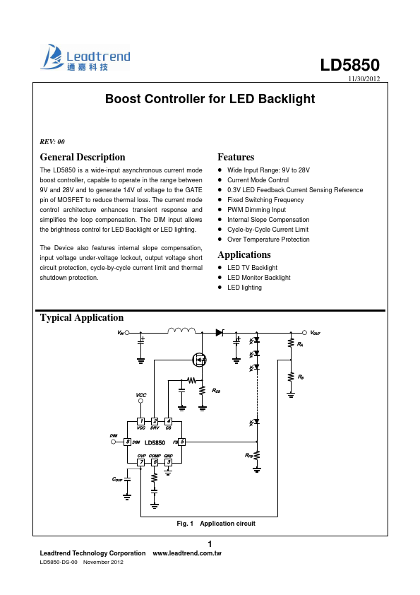 LD5850 Leadtrend Technology