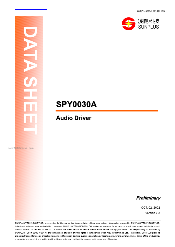 SPY0030A Sunplus