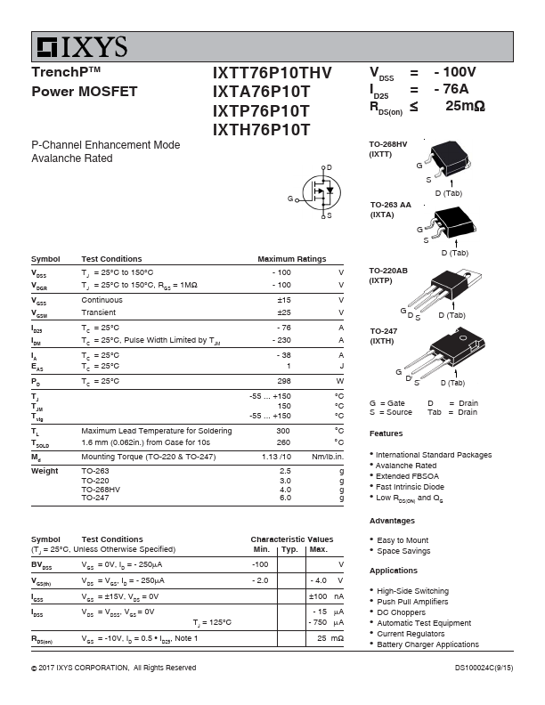 IXTA76P10T