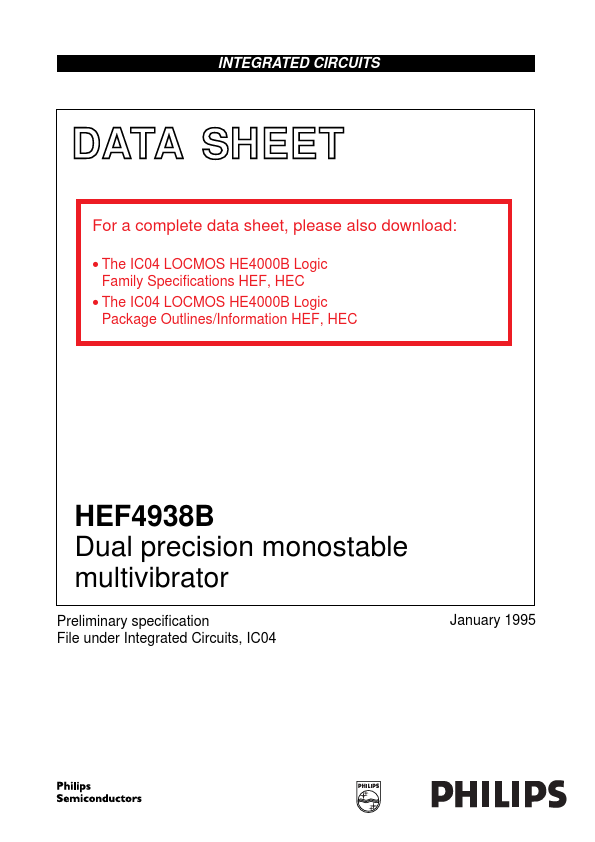 <?=HEF4938B?> डेटा पत्रक पीडीएफ