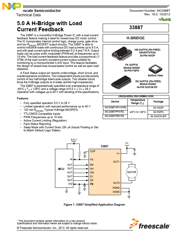 MC33887 Datasheet PDF - NXP
