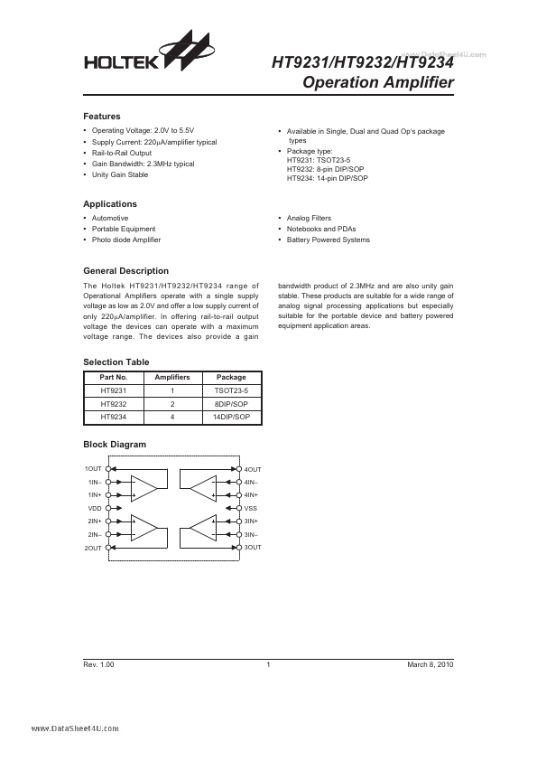 HT9234 Holtek Semiconductor