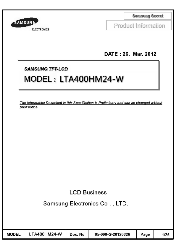 LTA400HM24-W Samsung