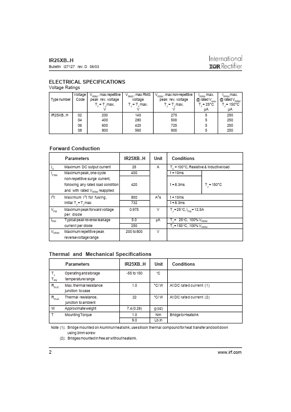 IR25XB02H